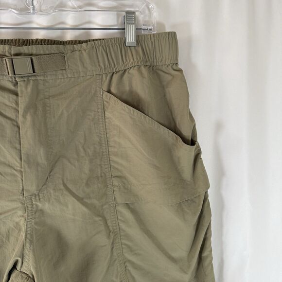Eddie Bauer Cargo Shorts Men's Large Brown Cargo Belted Snap Zip 8" Inseam - Picture 4 of 9